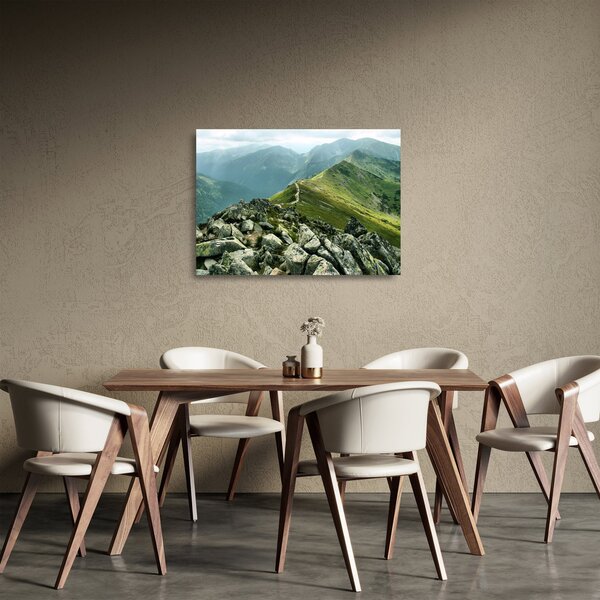 Staklena slika - Planinski krajolik (70x50 cm)