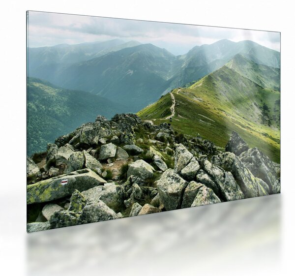 Staklena slika - Planinski krajolik (70x50 cm)