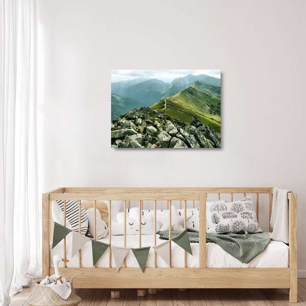 Staklena slika - Planinski krajolik (70x50 cm)