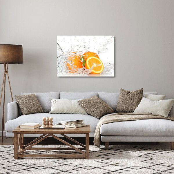Staklena slika - Sočne naranče (70x50 cm)