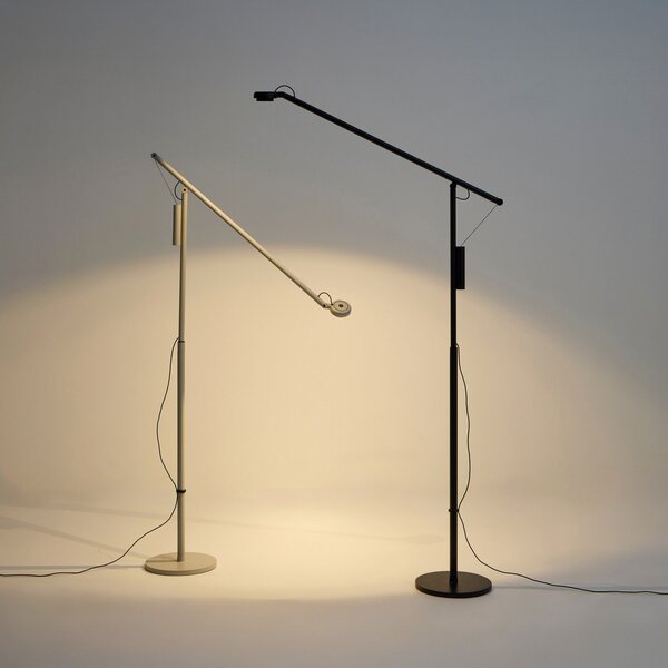 Podne Lampa HAY, Fifty-Fifty, prigušiv, Sivo, Dnevna soba, Aluminij, Dizajn