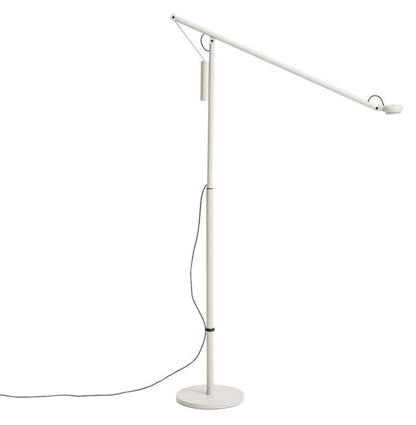 Podne Lampa HAY, Fifty-Fifty, prigušiv, Sivo, Dnevna soba, Aluminij, Dizajn