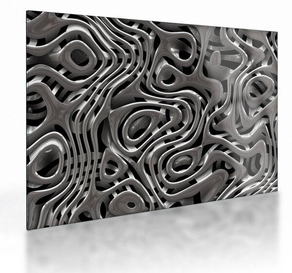Staklena slika - Metalna apstrakcija (70x50 cm)