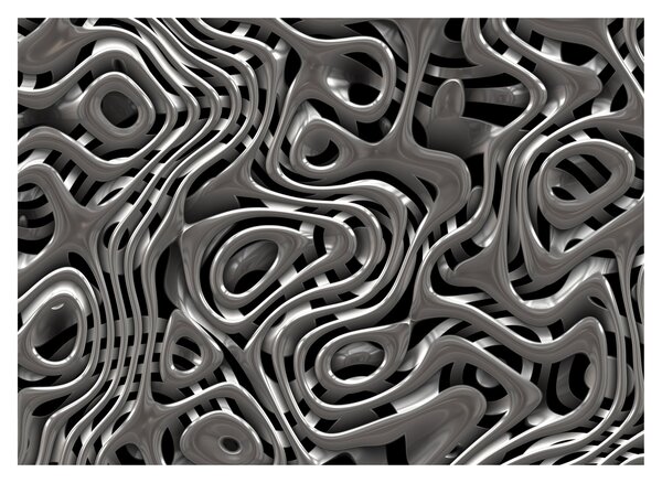 Staklena slika - Metalna apstrakcija (70x50 cm)