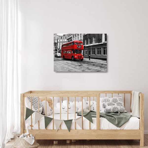 Staklena slika - London s autobusom (70x50 cm)