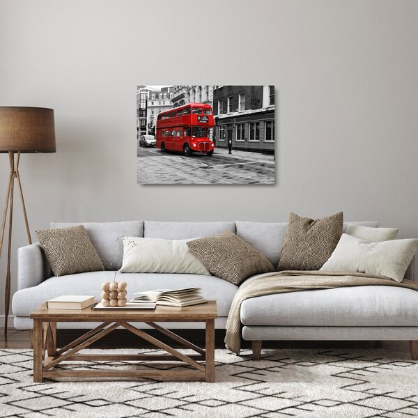 Staklena slika - London s autobusom (70x50 cm)