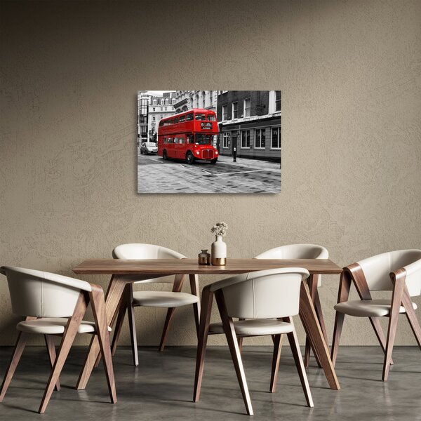 Staklena slika - London s autobusom (70x50 cm)