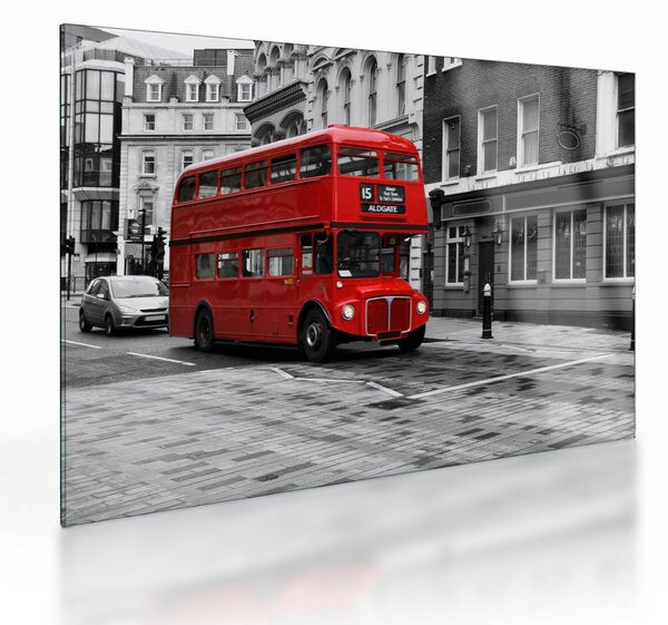 Staklena slika - London s autobusom (70x50 cm)