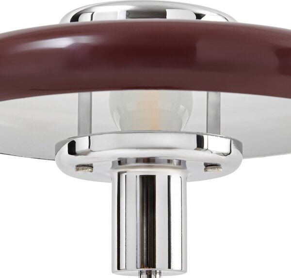 Stolne Lampa Lindby, Branford, Crvena, Dnevna soba, Staklo, Vintage
