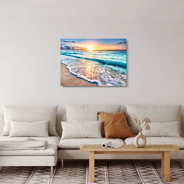 Staklena slika - Morska plaža (70x50 cm)