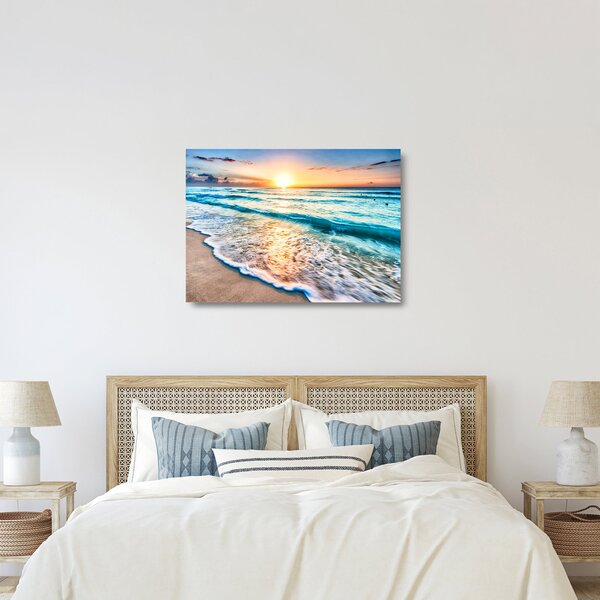Staklena slika - Morska plaža (70x50 cm)