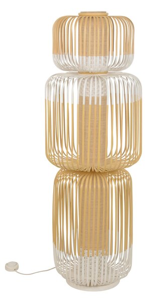 Podne Lampa Forestier, Bamboo, Bijela, Dnevna soba, Bambus, Dizajn