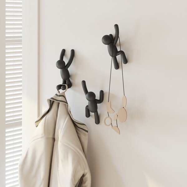 Zidne plastične kuke u setu od 3 kom Buddy - Umbra