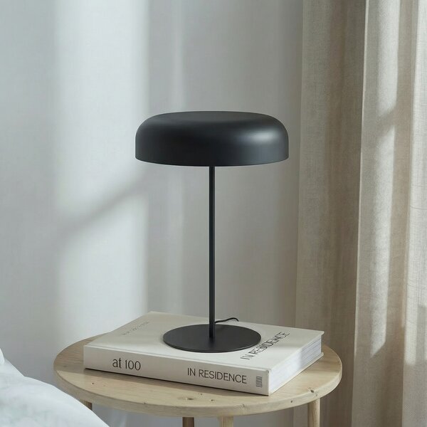 Stolne Lampa Lindby, Edion, Crno, Dnevna soba, Metal, Moderan