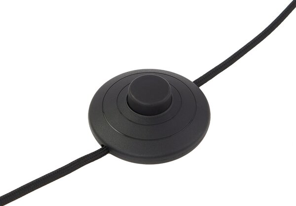 Podne Lampa Lindby, Edion, Crno, Dnevna soba, Metal, Moderan