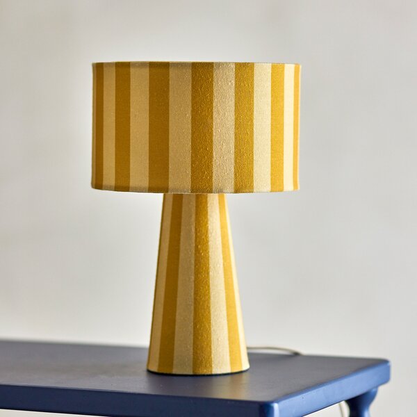 Stolne Lampa Bloomingville, Emmie, Žuta, Spavaća soba, Tkanina / tekstil, Skandinavski