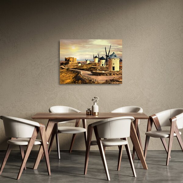 Staklena slika - vjetrenjače (70x50 cm)