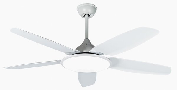 Divian LED stropni ventilator, bijeli, DC, tih, CCT - Lucande Lucande, Divian, Bijela, Dnevna soba, Metal, Moderan