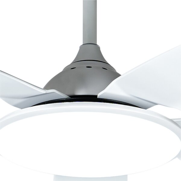 Divian LED stropni ventilator, bijeli, DC, tih, CCT - Lucande Lucande, Divian, Bijela, Dnevna soba, Metal, Moderan
