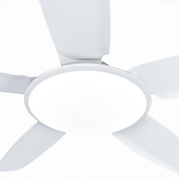 Divian LED stropni ventilator, bijeli, DC, tih, CCT - Lucande Lucande, Divian, Bijela, Dnevna soba, Metal, Moderan