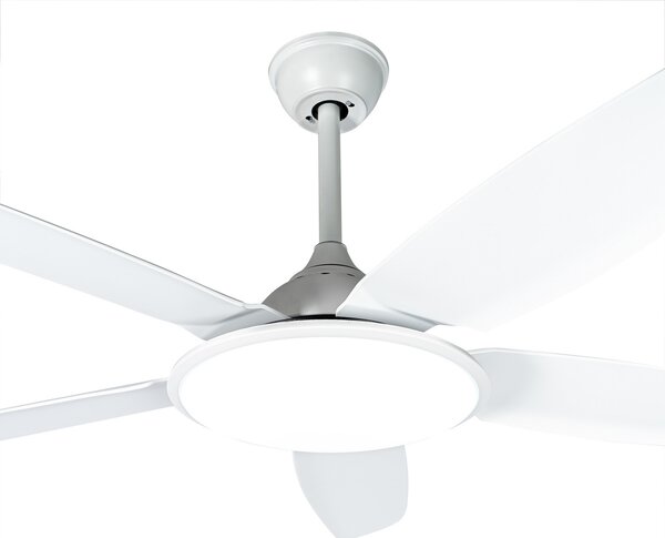 Divian LED stropni ventilator, bijeli, DC, tih, CCT - Lucande Lucande, Divian, Bijela, Dnevna soba, Metal, Moderan