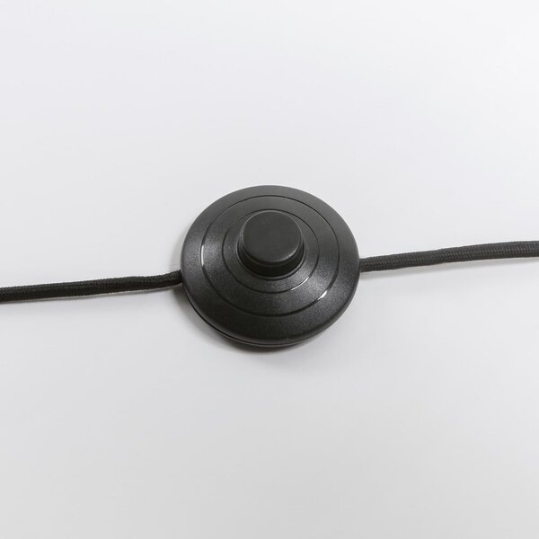 Crna podna lampa s tekstilnim sjenilom (visina 157 cm) Ikia - Kave Home