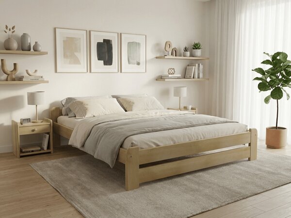 Krevet Emily 180 x 200 cm, borovo drvo Podnica: Bez podnice, Madrac: Madrac Deluxe 10 cm