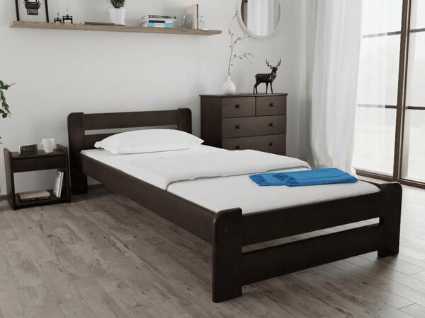 Krevet Laura 90 x 200 cm, orah Podnica: Sa podnicom od letvi, Madrac: Madrac Deluxe 10 cm
