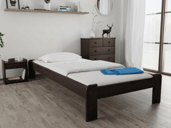 Krevet ADA 90 x 200 cm, orah Podnica: Sa podnicom od letvi, Madrac: Madrac Deluxe 10 cm