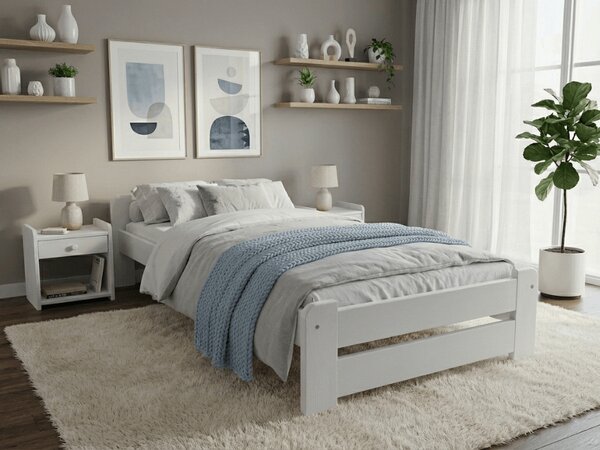 Krevet Emily 90 x 200 cm, bijela Podnica: Bez podnice, Madrac: Madrac Deluxe 10 cm