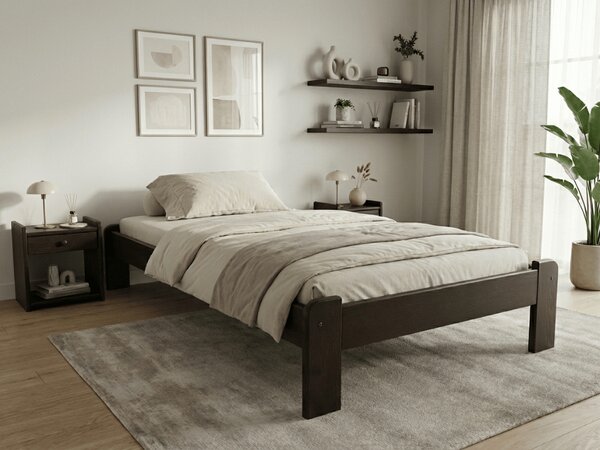 Krevet ADA 90 x 200 cm, orah Podnica: Sa podnicom od letvi, Madrac: Madrac Deluxe 10 cm
