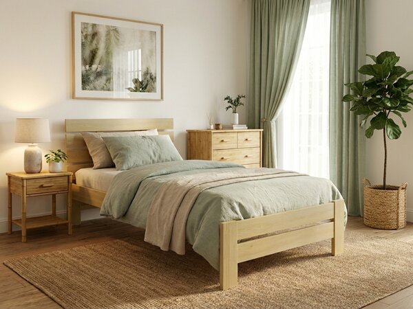 Krevet PARIS povišen 80 x 200 cm, borovo drvo Podnica: Sa lameliranom podnicom, Madrac: Madrac Sommera 18 cm