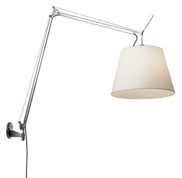 Zidne Svjetiljka Artemide, prigušiv, Metalik, Dnevna soba, Aluminij