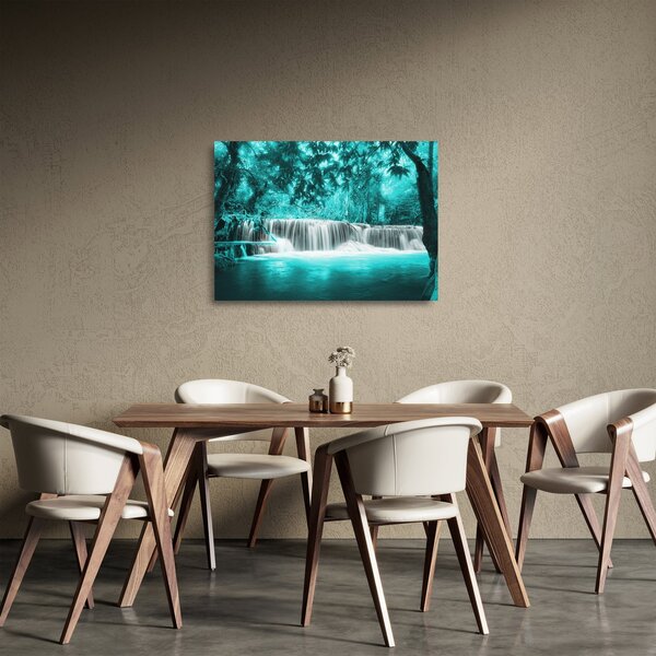 Staklena slika - Plavi vodopad (70x50 cm)