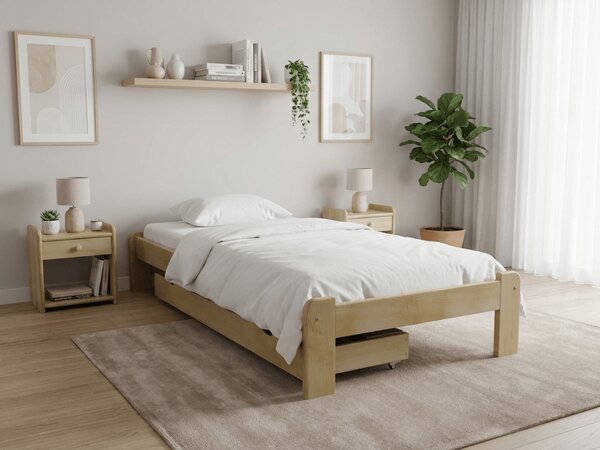 Krevet ADA 90 x 200 cm, borovo drvo Podnica: Sa podnicom od letvi, Madrac: Madrac Deluxe 10 cm