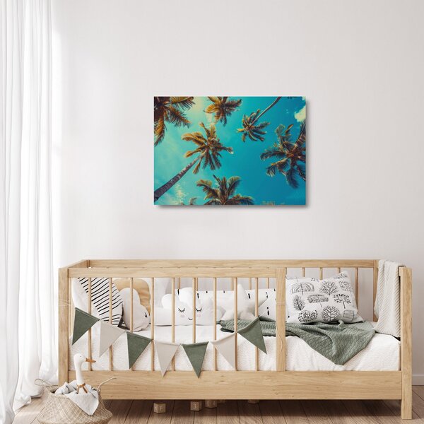 Staklena slika - Visoke palme (70x50 cm)