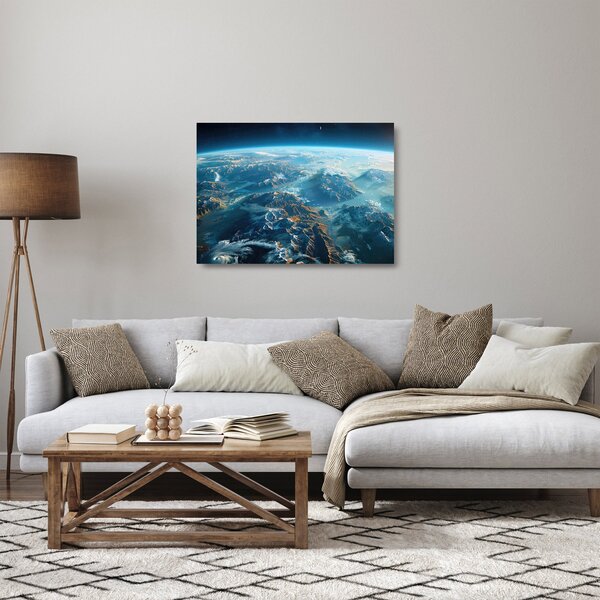 Staklena slika - Pogled iz svemira (70x50 cm)