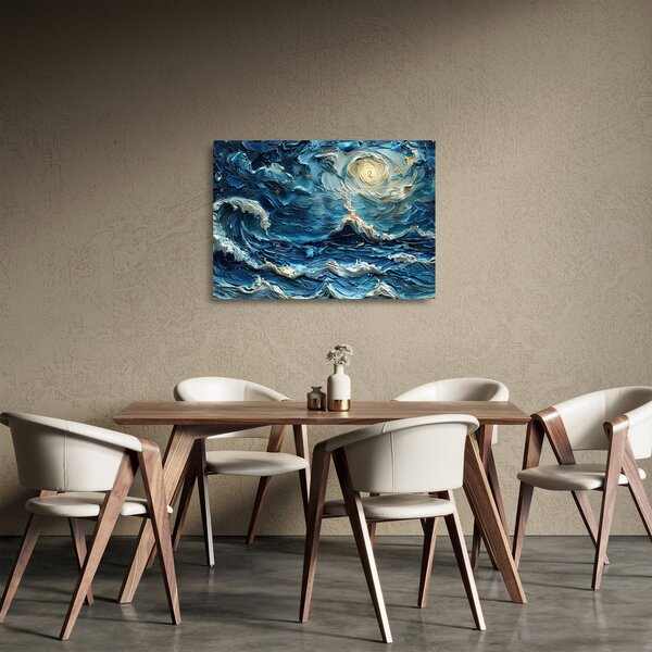 Staklena slika - Slikanje neba i mora (70x50 cm)