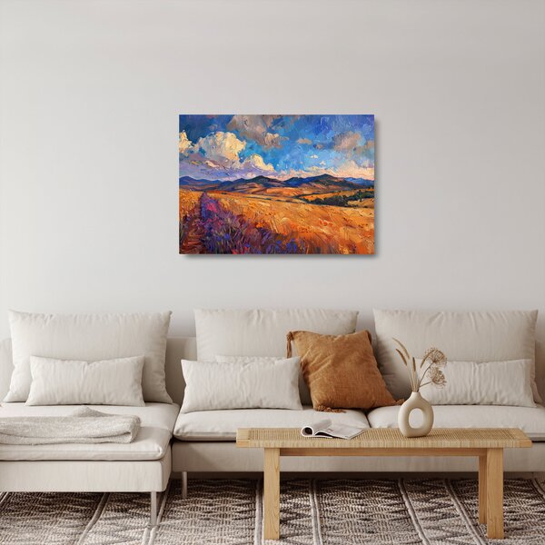 Staklena slika - Ulje na platnu pejzaža (70x50 cm)