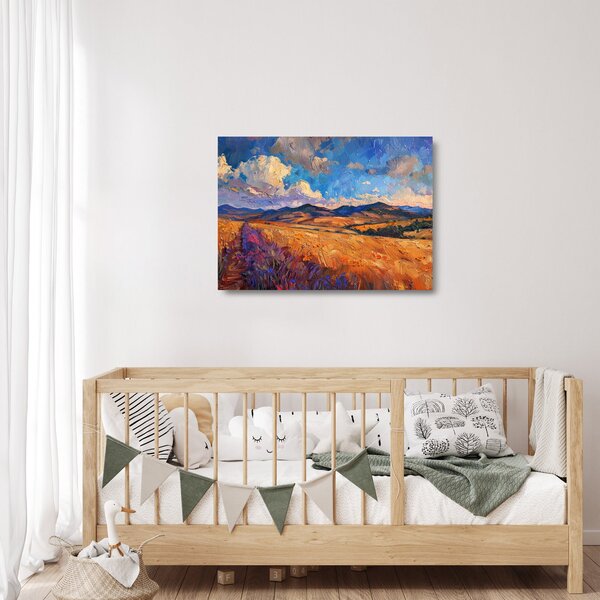 Staklena slika - Ulje na platnu pejzaža (70x50 cm)