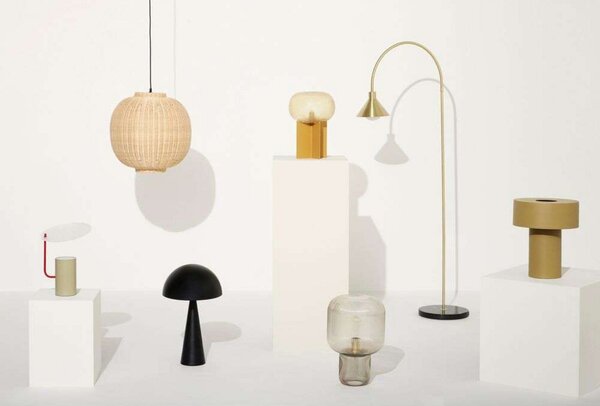 Stolne Lampa Hübsch, Crno, Dnevna soba, Metal, Dizajn