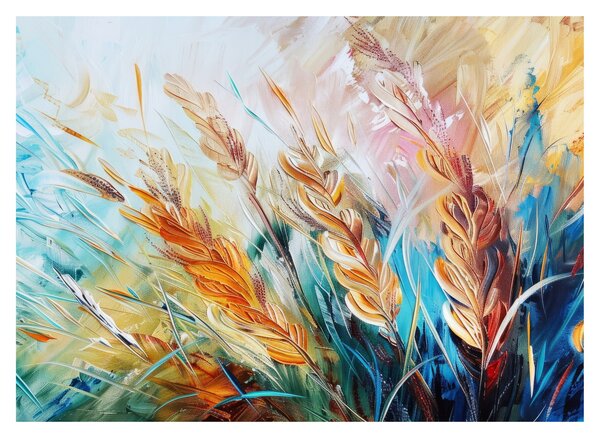 Staklena slika - Pšenica, apstrakcija (70x50 cm)