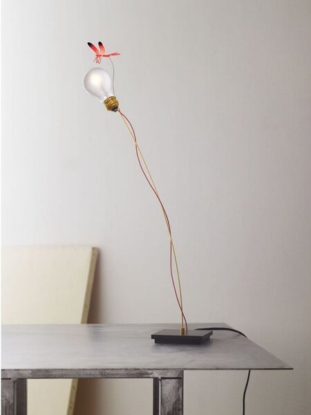Stolne Lampa Ingo Maurer, prigušiv, Crno, Dnevna soba, Aluminij