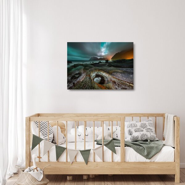 Staklena slika - Noćna scena (70x50 cm)
