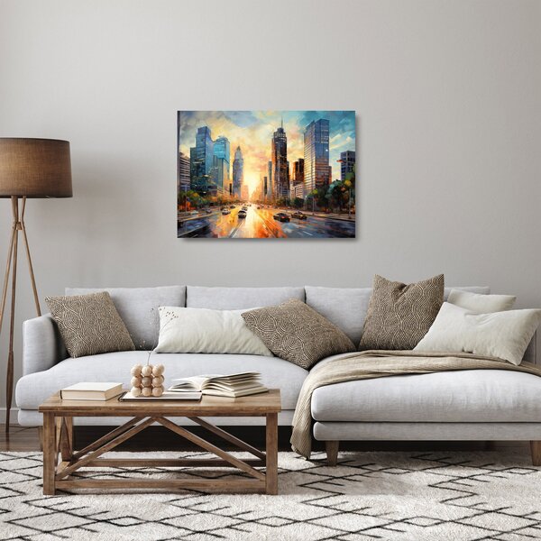 Staklena slika - Slikarstvo grada (70x50 cm)