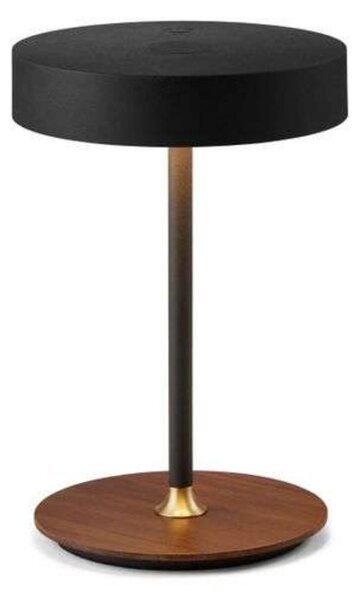 Stolne Lampa Halo Design, prigušiv, Crno, Dnevna soba, Metal