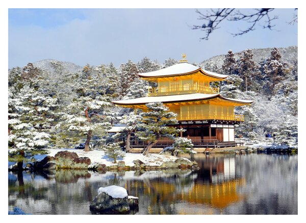Staklena slika - Kinkakuji, Japan (70x50 cm)