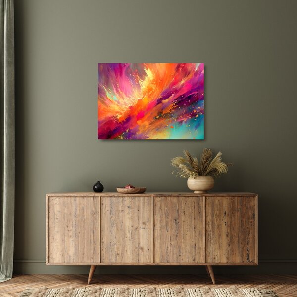 Staklena slika - Dinamička apstrakcija (70x50 cm)