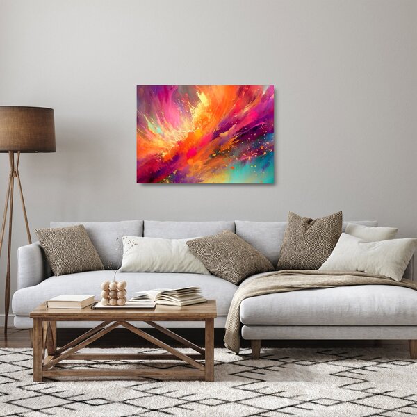 Staklena slika - Dinamička apstrakcija (70x50 cm)