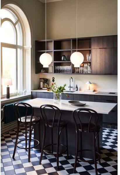 Stolne Lampa Globen Lighting, Crno, Dnevna soba, Metal